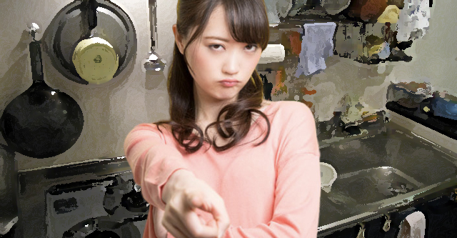 女性「風呂場前のキッチンでご飯作りを頑張ってたら、彼がリビングのドアを当たり前に閉めた…この瞬間別れを決めた」